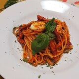 簡単！カプレーゼ風トマトソーススパゲッティ
